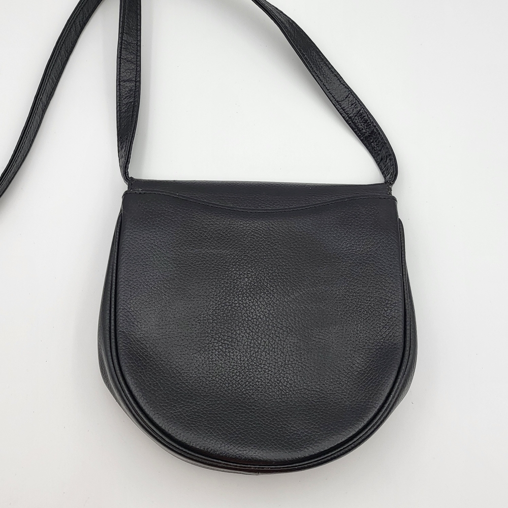 Yves Saint Laurent Cassandra Logo Black Leather Shoulder Bag Vintage Super Rare. - Picture 2 of 16